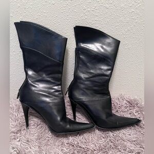 Roger Mohnani Italian black leather boots Size 39 IT (8.5-9 US)
